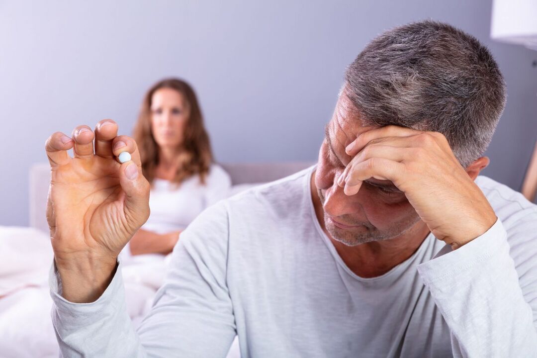 taking pills to restore potency